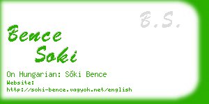 bence soki business card